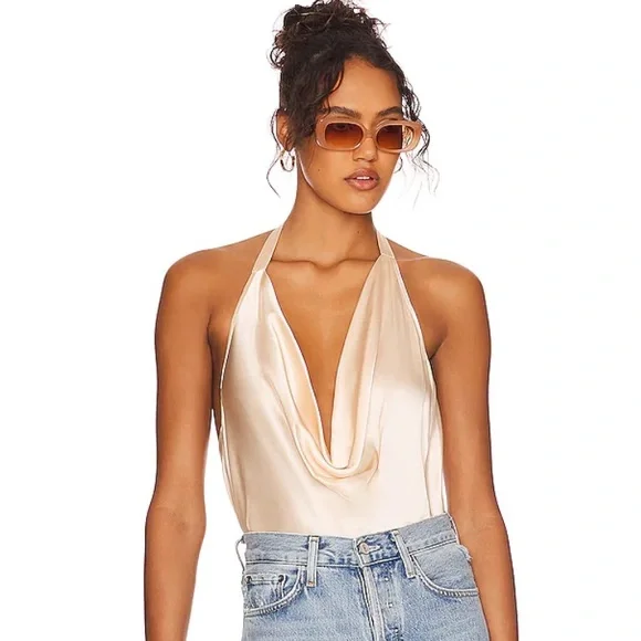 NWT Cami NYC 100% silk halter top in “shell” -XS corset bustier - Picture 6 of 6